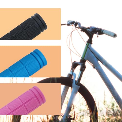 4 Pcs Bike Handle Grips, Non-Slip Soft Rubber Bike Handle Grips