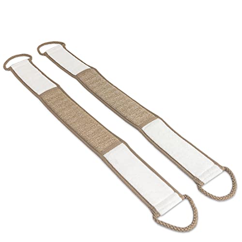 Eurow Bamboo Back Scrubber Exfoliating Shower Strap 2-Pack