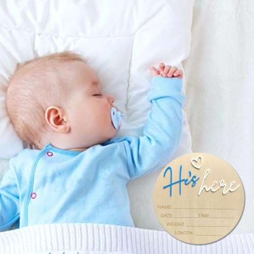 Wooden Baby Announcement Sign - Hello World Newborn Keepsake