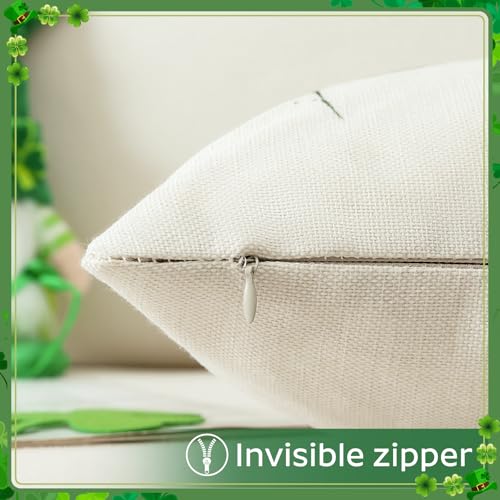 Artscope St. Patrick's Day Lucky Clover Throw Pillow Cover 12x20