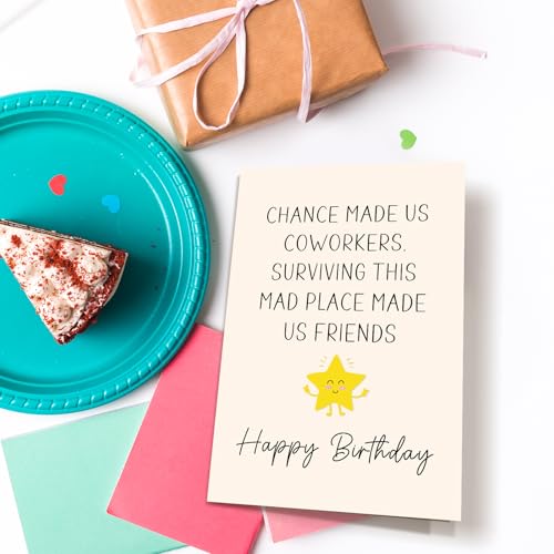 Funny Coworker Birthday Card - Chance Made Us Coworkers - Variation #7