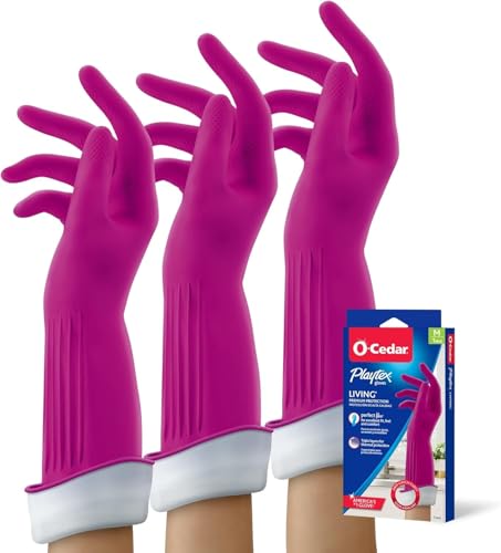Playtex Living Reusable Rubber Cleaning Gloves - Medium, 3 Pairs