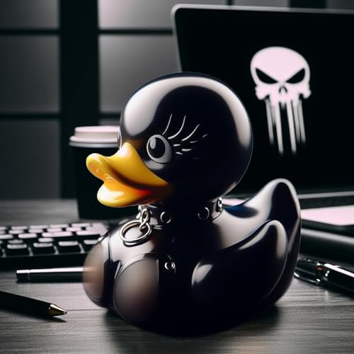 Gothic Resin Duck Decor - Unique Punk Style Decorative Duck