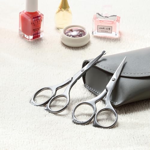 LIVINGO Precision Nose Hair Scissors with Rounded Safety Tips