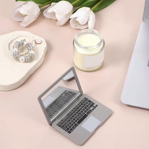 Mini Laptop Pocket Mirror - Foldable Compact Travel Makeup Mirror
