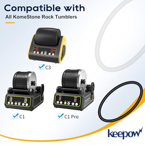 KEEPOW Rock Tumbler Replacement Belts, 5 Pack for KoolStone & Komestone