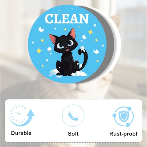 2PCS Reversible Cat Dishwasher Magnet Clean Dirty Sign - Fun Kitchen Decor