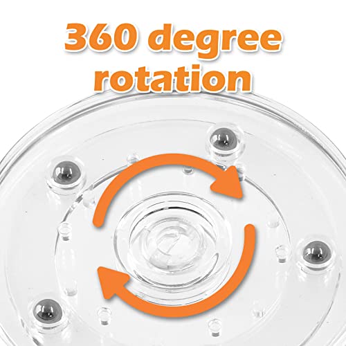 4-Inch Clear Acrylic Turntable Bearings - Set of 4