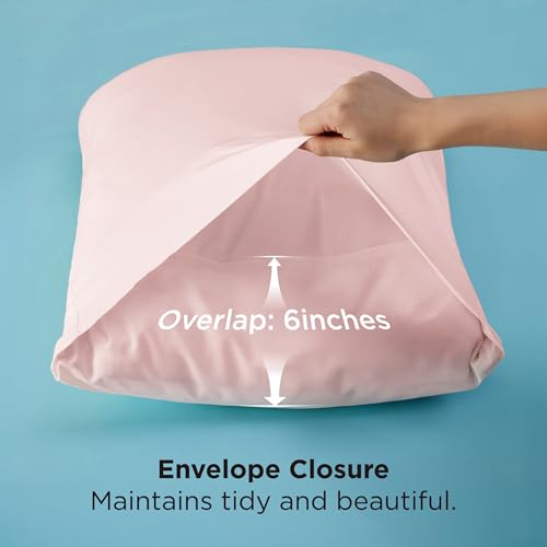 Bedsure Bamboo Cooling Pillow Cases Set of 2 | Queen Size, 20x30 inches