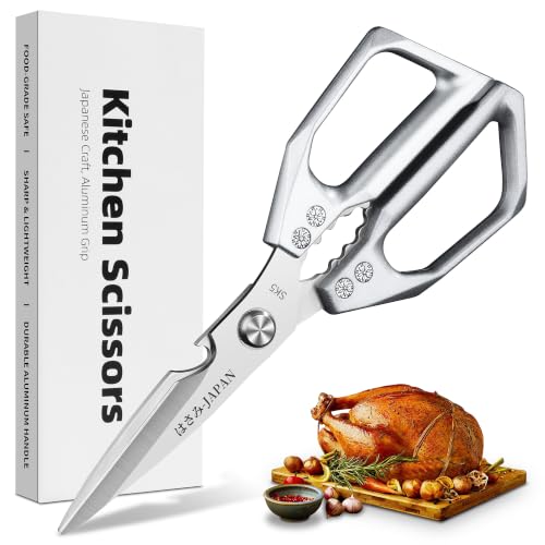 K-Y Silver Heavy Duty Kitchen Scissors for Food & Meat - All Purpose Shears
