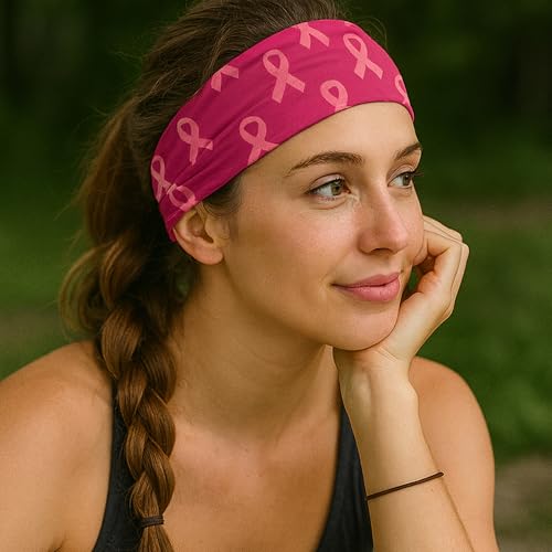 Breast Cancer Awareness Headbands Pink Ribbon Hair Accessories