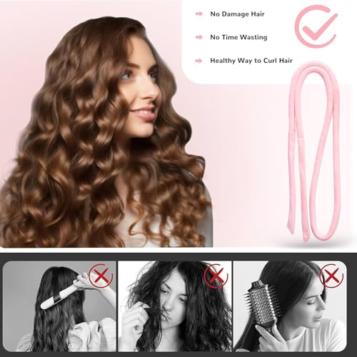 Heatless Hair Curler Kit for Overnight Waves and Curls