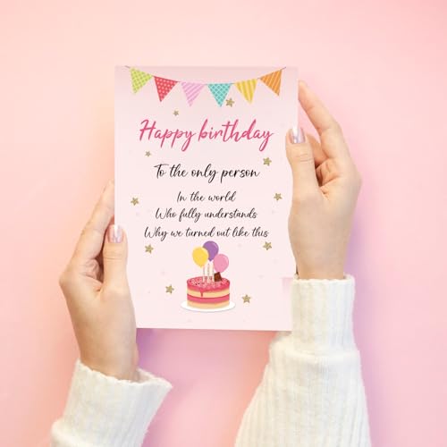 Funny Birthday Card for Sister and Best Friend, Humorous Greeting Gift