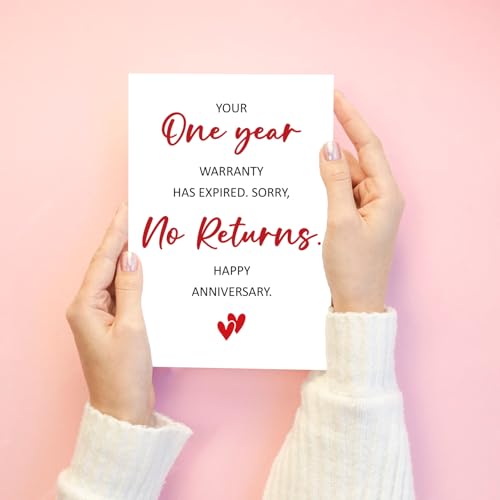 Funny 1st Anniversary Card for Husband or Wife - Hilarious Greeting