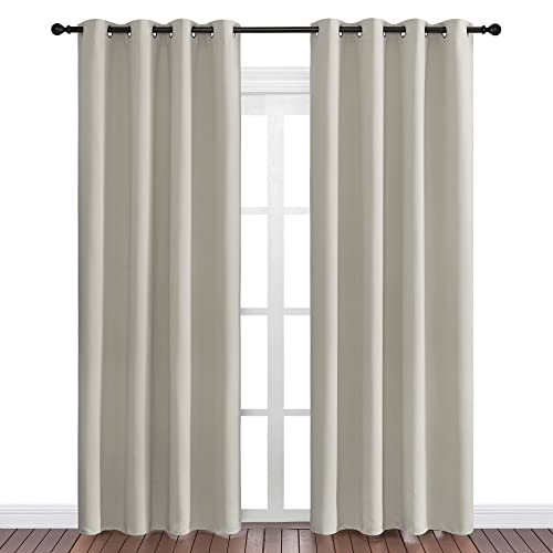 NICETOWN Blackout Curtains - 55" x 86" Room Darkening Grommet Drapes (2-Panel)