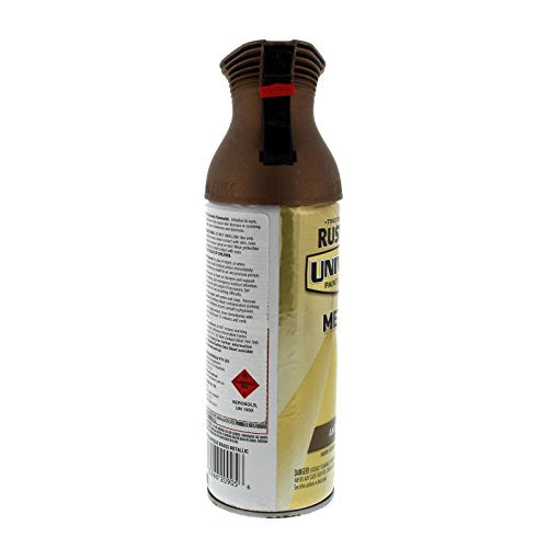 Rust-Oleum Universal Metallic Spray Paint, 11 oz, Antique Brass (Pack of 4)