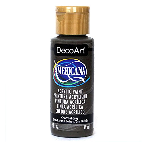 DecoArt Americana Acrylic Paint - Charcoal Grey, 2 Ounce