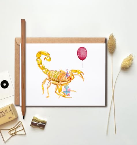 Scorpio Zodiac Birthday Greeting Card - Funny Star Sign Card (5x7)