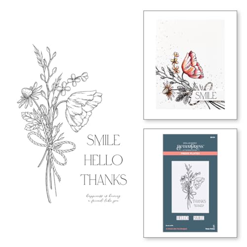 Spellbinders BP-104 A Friend Like You Bouquet Press Plate from The Pressed Posies Collection