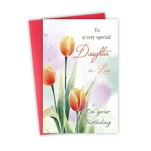 CutePoem ZL-050 Birthday Card for Daughter-in-Law from Mother & Father-in-Law