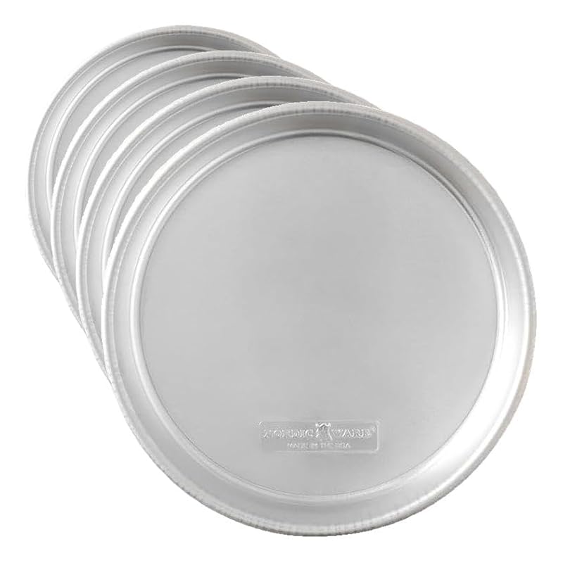 Nordic Ware 9-Inch Naturals Round Cake Pan Pack of 4 – Commercial-Grade Aluminum Bakeware