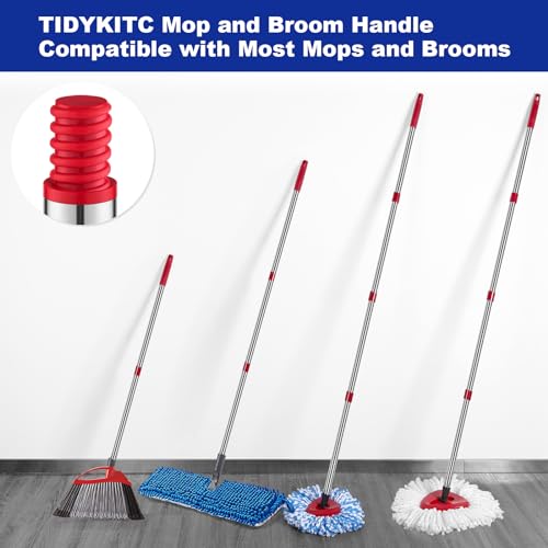 TIDYKITC Stainless Steel Spin Mop Handle Replacement for O-Cedar Systems