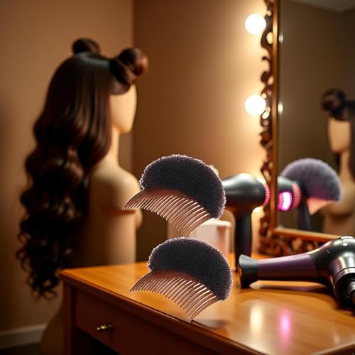 ZLmoue Hair Styling Accessories Set Foam Bun Maker and Volume Pads