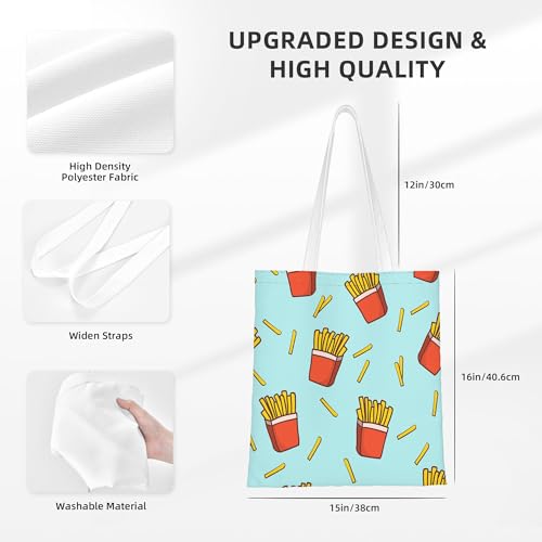 Large Capacity Canvas Tote Bag WCL-25823 - Durable for Shopping & Travel