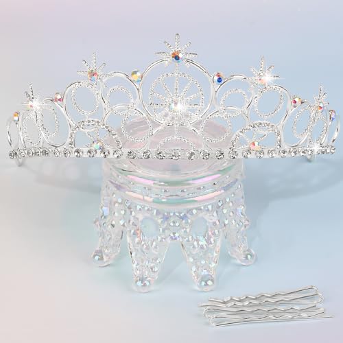 Jaciya Rhinestone Witch Crown Tiara for Women - Halloween & Birthday