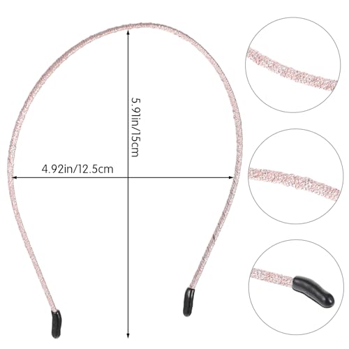 Xinjoduz 6-Piece 4mm Thin Skinny Headbands for Women Shiny Hair Bands
