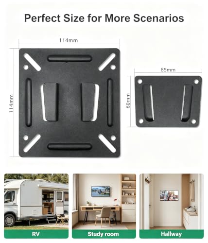 Akimart Universal Wall Mount for 14-27 Inch Monitors & TVs, VESA 75x75 to 100x100mm, Max 33 lbs