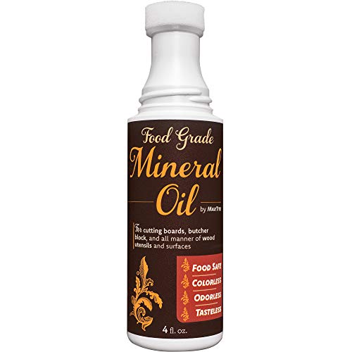 MAXTITE 4oz Mineral Oil for Cutting Boards & Wood Care with Foam Applicator