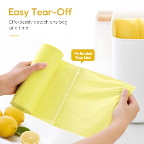 5 Gallon Scented Trash Bags - 60 Count Fresh Lemon, Durable Design