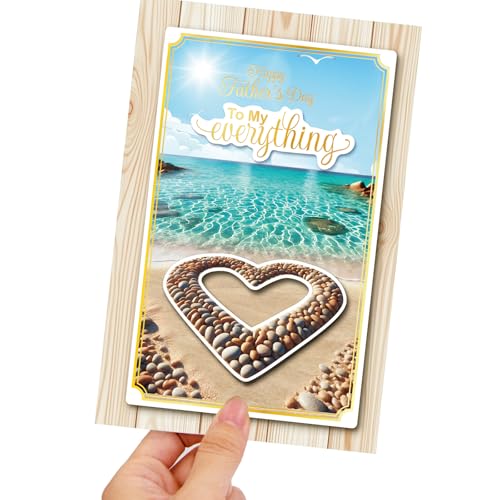 Happy Father's Day Card for Husband from Wife - Romantic Beach Design