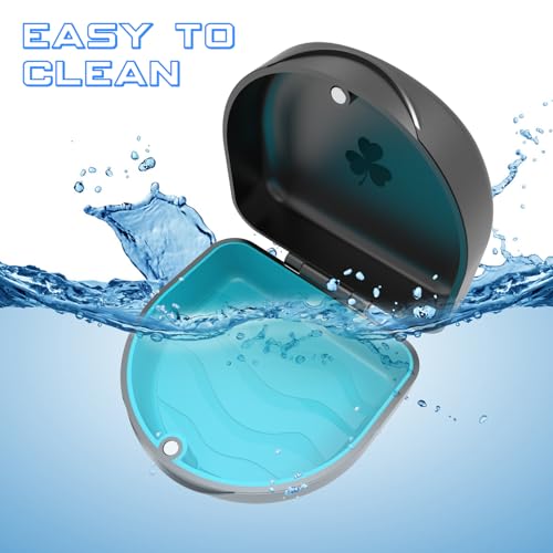 JJOVCE Orthodontic Retainer Case and Mouthguard Holder - Black