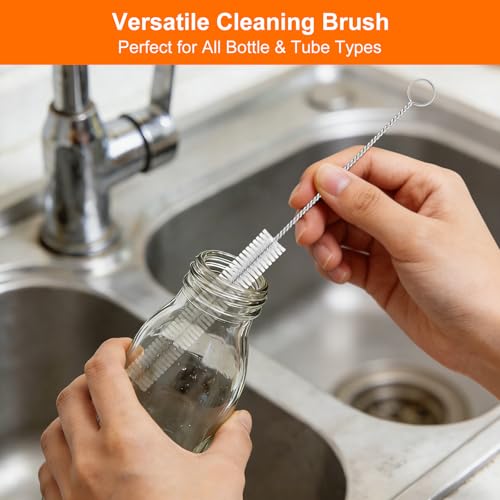 Tokyzexi Extra Long 8-Inch Straw Cleaner Brush 10-Pack