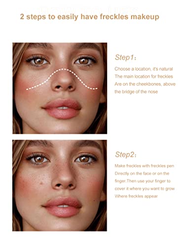 AKARY Faux Freckle Pen Waterproof Long Lasting Natural Spot Makeup Light Brown
