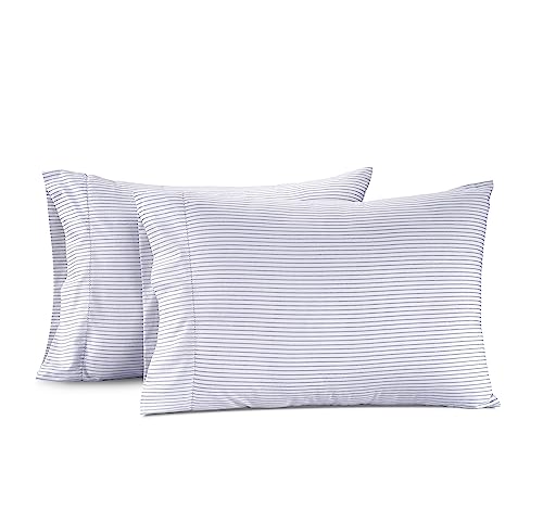 Lane Linen Organic Cotton King Size Pillowcases Set of 2 - Ultra Soft & Eco-Friendly