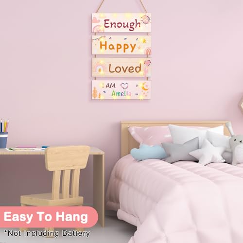 Unicorn Castle LED Girls Room Decor with Inspirational Quotes