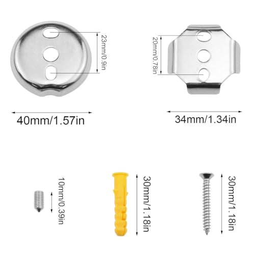 16-Piece Universal Towel Rack Replacement Parts Set for Bathroom Hardware