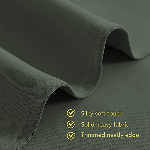 NICETOWN Short Blackout Curtains - 42x45 Inch Thermal Drapes, Dark Mallard