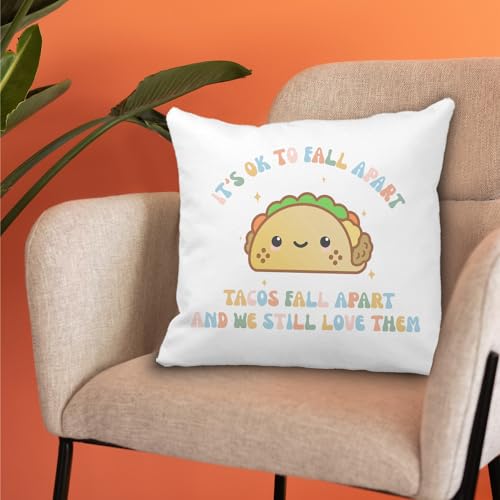Mental Health Pillow Covers 18x18 - Flannel Funny Decor (Mentel Health8)