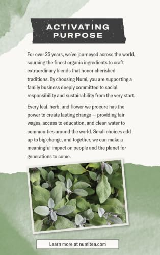 Numi Organic Throat Soother Tea - 16 Herbal Tea Bags, Caffeine Free