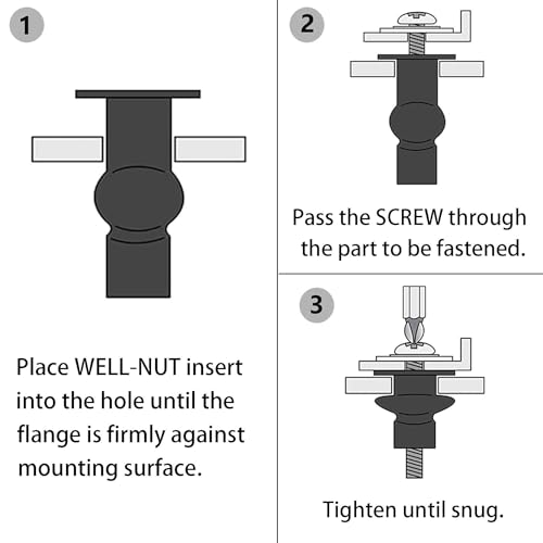 Universal Toilet Seat Replacement Kit - Stainless Steel Screws & Nuts