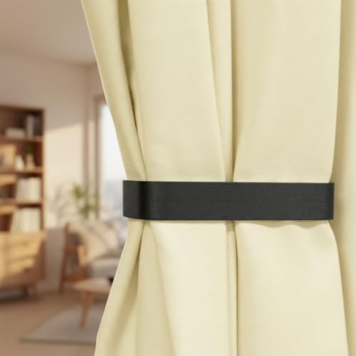 Grevosea 2-Pack Adhesive Curtain Holdbacks - No Drill Tiebacks for Home Decor