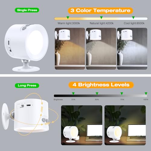 VanSmaGo 2-in-1 White Noise Sound Machine & Rechargeable LED Wall Sconce
