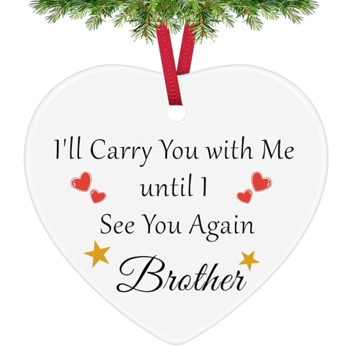 Memorial Ceramic Ornament for Loss of Brother - Sympathy Gift