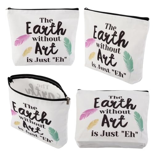Canvas Artist Makeup Bag & Cute Art Teacher Cosmetic Travel Pouch
