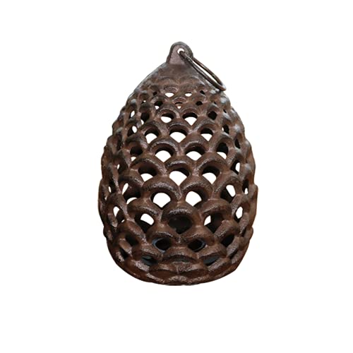 Large Pinecone Shaped Hanging Candle Holder Cast Iron Tea Light Lantern