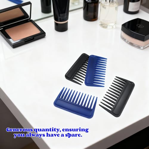 TIKIYOUN 4-Piece Wide Tooth Comb Set Mini Pocket Combs for Curly Hair